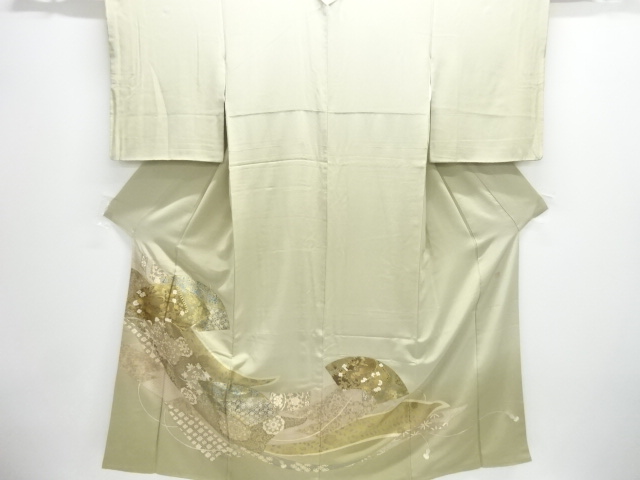 JAPANESE KIMONO / IRO-TOMESODE / FLORAL SARASA / ARTIST WORK